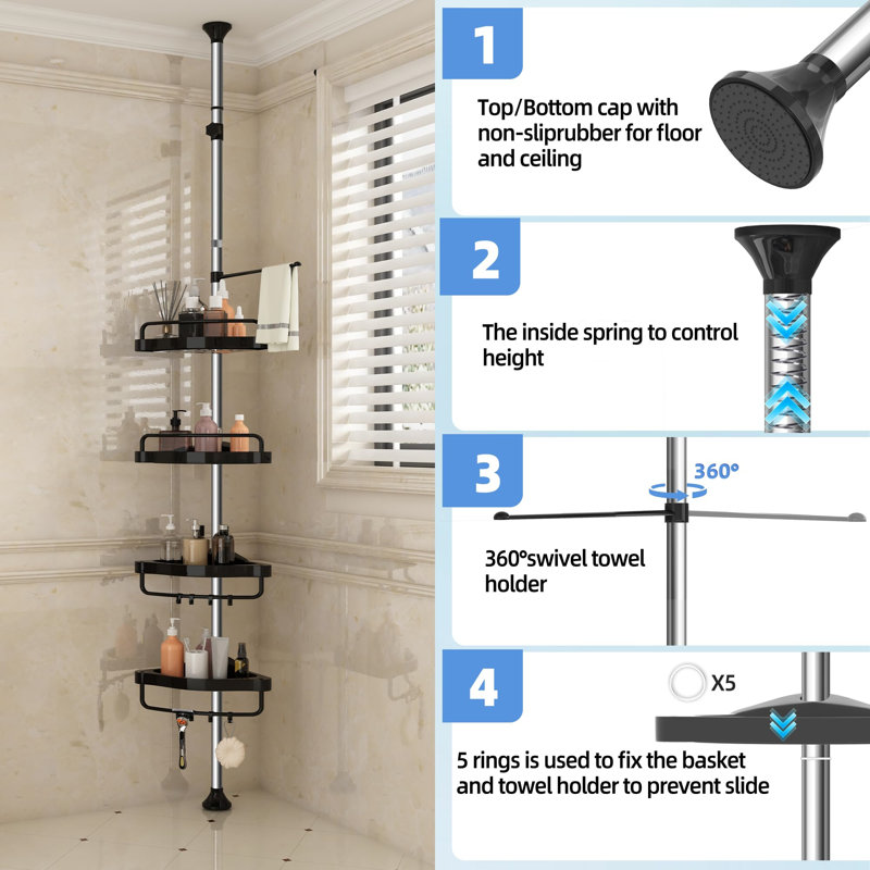 Nickiyah Stainless Steel Shower Caddy