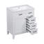Armoire de meuble-lavabo 30 po avec lavabo et tiroirs, structure solide et panneau de fibres à densité moyenne