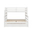 Lit superposé simple au-dessus d'un lit double avec lit gigogne en bois-1370721878