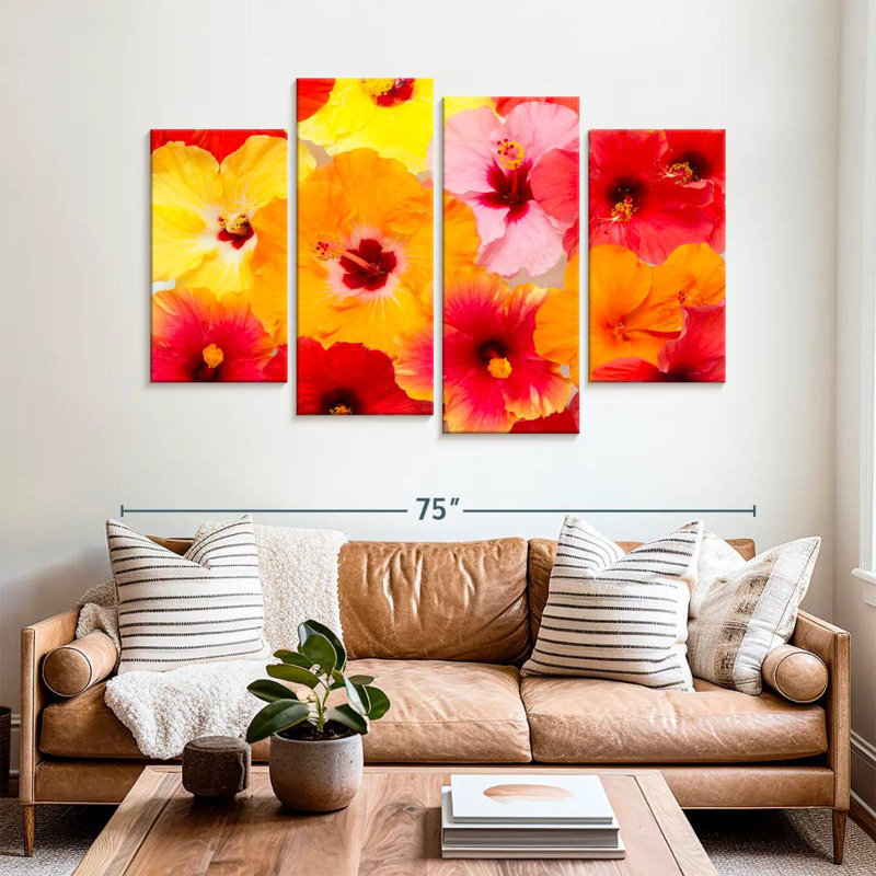 Hibiscus In Summer, 42" H x 68" W