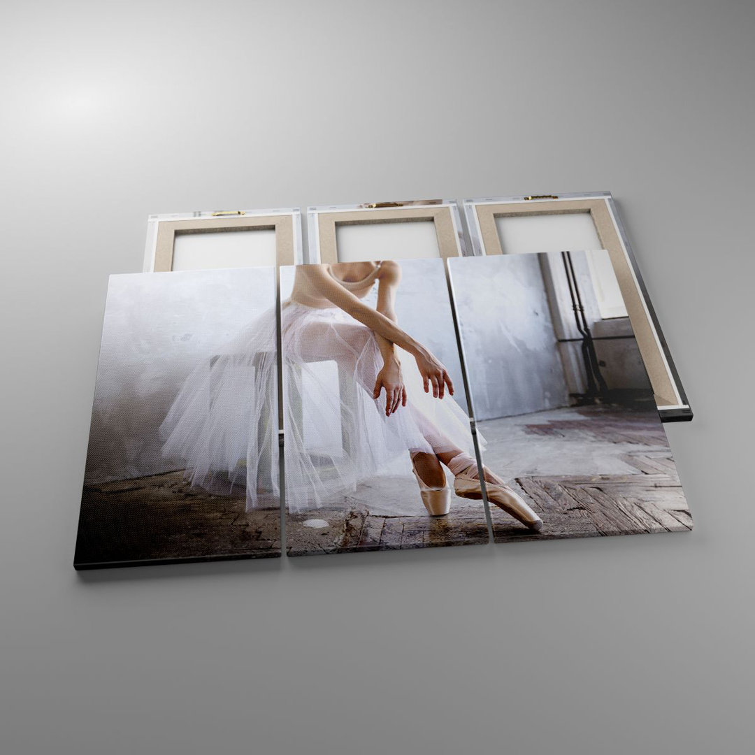 3-tlg. Fotodruck-Set Ballerina Ballet Studio