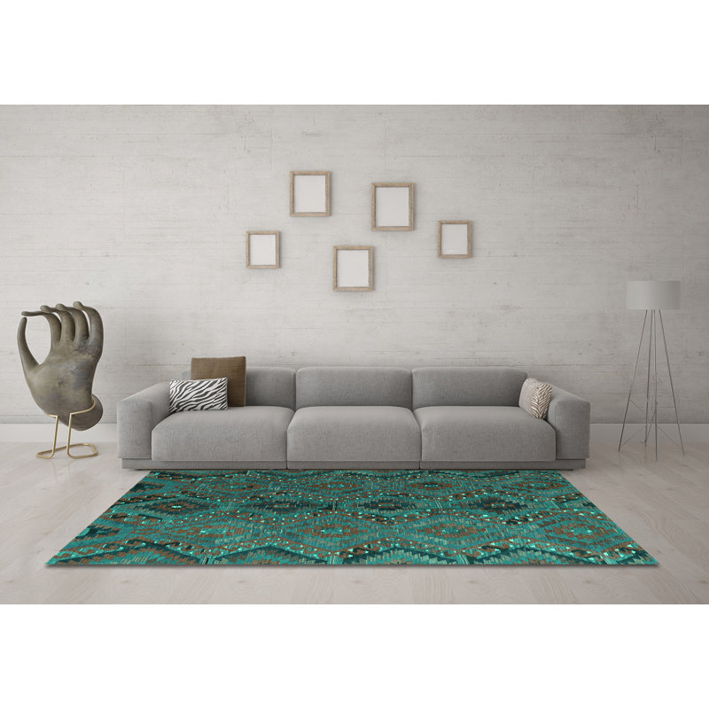Janiha Performance Moroccan Indoor Rug, Square 4'