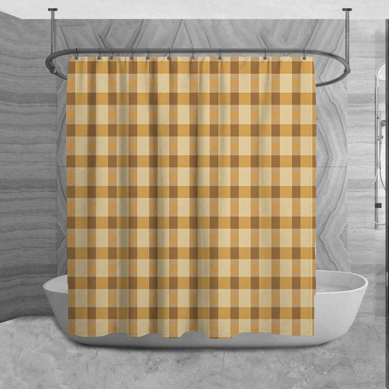 Rideau de douche Shlok Gingham, H 73 po x l 70 po
