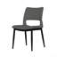 Ensemble de chaises de salle à manger modernes en similicuir minimaliste, dossier ergonomique, pieds en métal, parfait pour les cuisines et les bureaux-1550777254