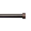 Victorine Adjustable 1" Single Curtain Rod with Contemporary Cap Finial-1357210190-1344472400