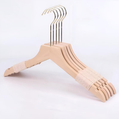 Anti-Slip Wood Hangers - Professional Garment Management
