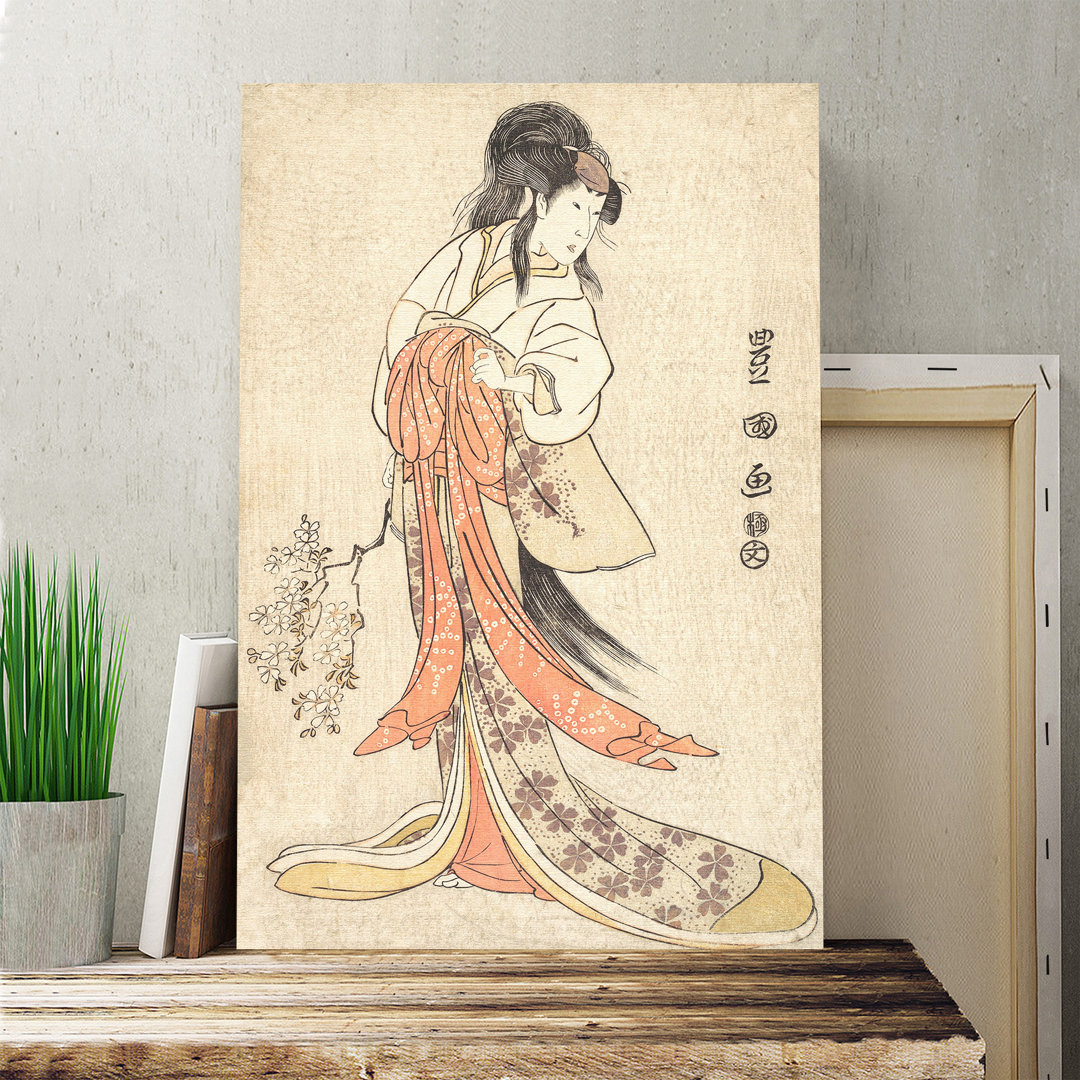 Japanese Oriental by Utagawa - Wrapped Canvas