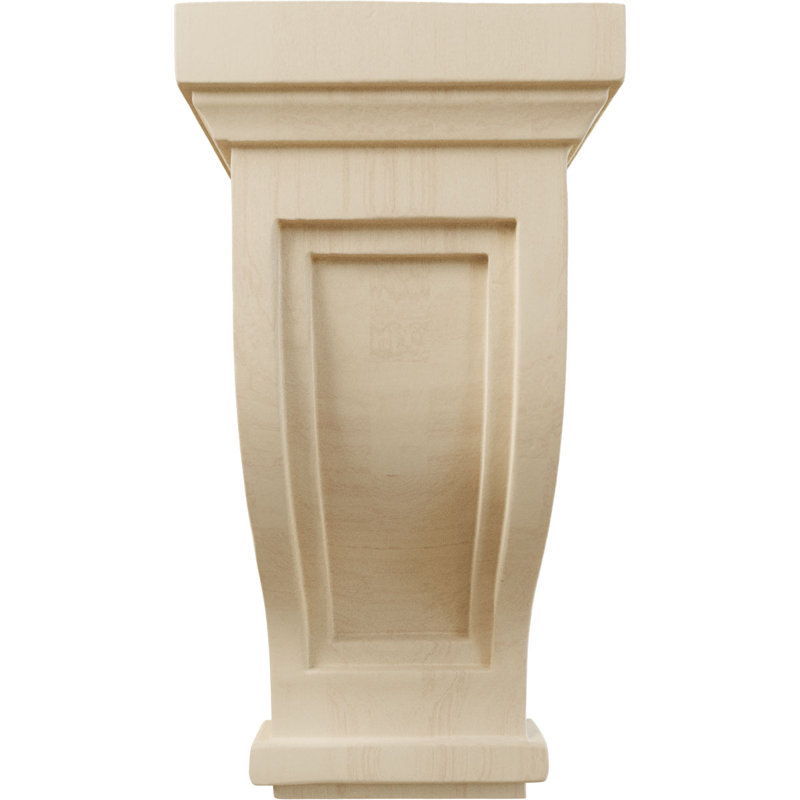 Corbeau encastré traditionnel, Chêne clair, H 10 po x l 4,75 po x P 5 po