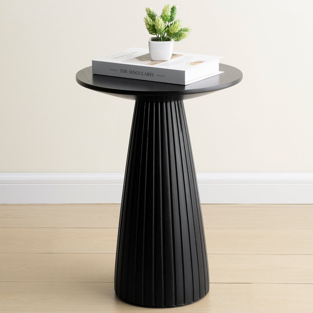 Albertice 19.9" Tall Wood Round End Table Corrigan Studio®