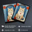 Wall Art Print Cat Hypnotist Oil Painting Blue Perched on Window Sill Surreal Portrait Poster