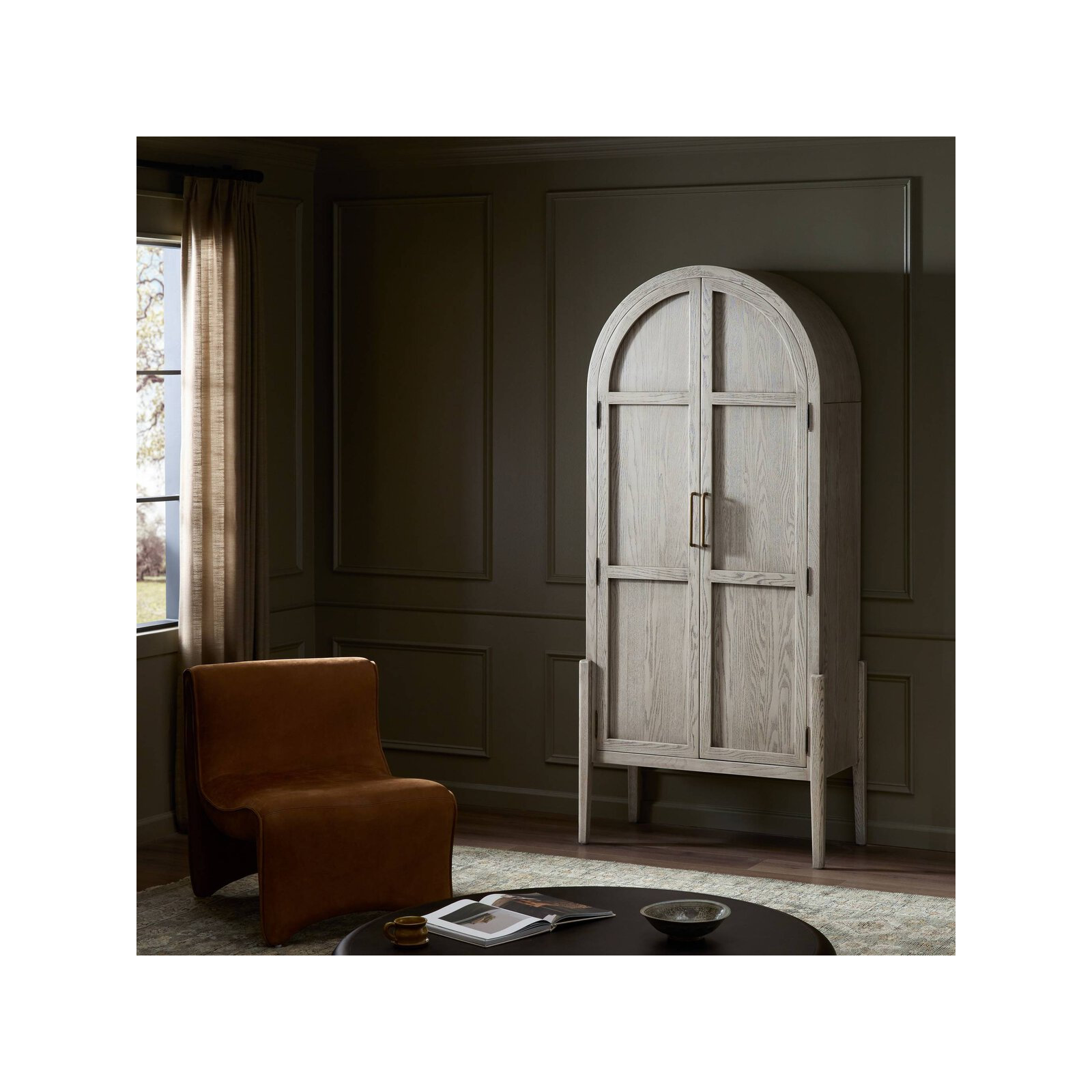 Cathay Dining Cabinet, White/Neutral