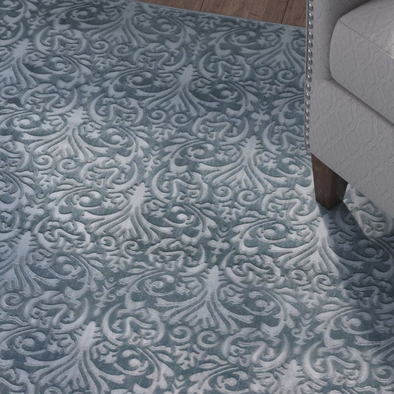 Tapis bleu Boone, Rectangle 5 pi x 7 pi 6 po
