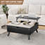 Table basse carrée en bois à plateau relevable avec rangement Table basse avec coussin épaissi-1889372259