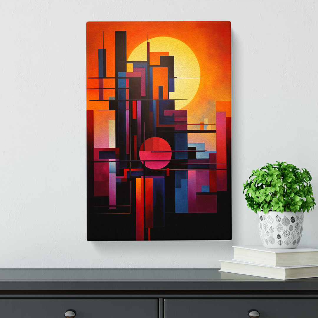 Sunset Constructivism - Wrapped Canvas