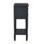 Console H 31 po avec 3 tiroirs et tablette, structure en bois massif-6291404