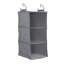 Meldoh 3-Shelf Hanging Closet Organizer, Soft Blended Canvas, Durable Plastic Shelving and Wire Hooks, Breathable-2127349565