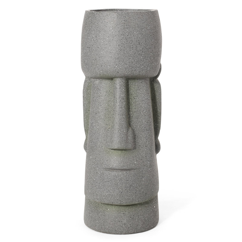 9.31" W X D 24.51" H Outdoor Planter - Cast Stone, To Conditions Backyard Made Of Magnesium Oxide, For