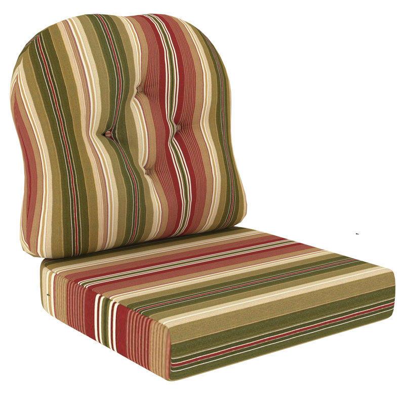 Coussin de siège intérieur / extérieur, Brun / Rouge / Brun clair