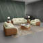 Noir 3 Piece Genuine Leather Living Room Set-268677422