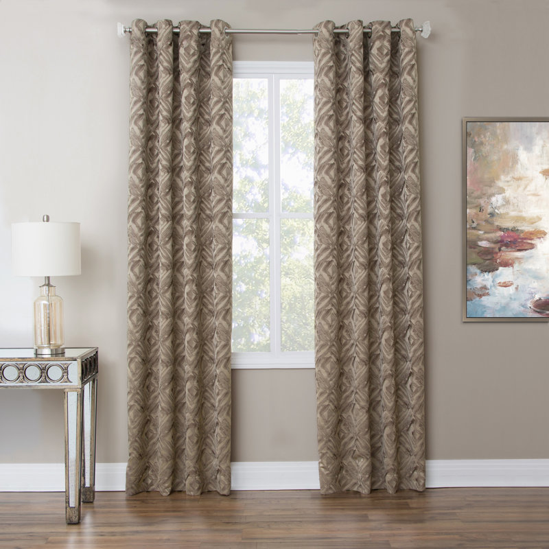 Batavia Semi Sheer Curtain, Maple, 50" W x 84" L