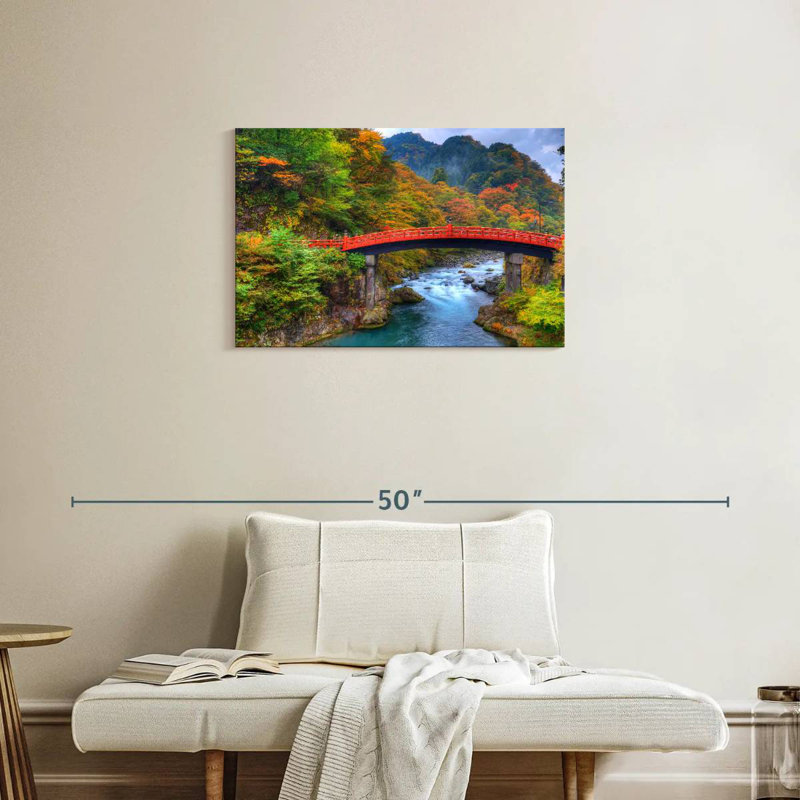 Lilie Nan Lian Garden Red Bridge, 20" H x 30" W