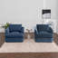 Ensemble de 2 fauteuils en velours Alameda-119399945