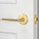 Viaggio Circolo Rosette Single Dummy With Brezza Lever In Satin Brass
