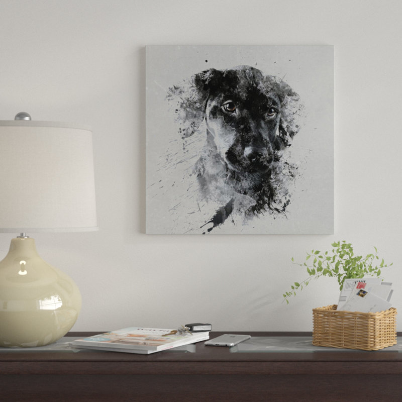 «Jizza» par Andreas Stridsberg, reproduction sur toile tendue sur châssis, H 18 po x l 18 po x P 1,5 po, Pas de tapis