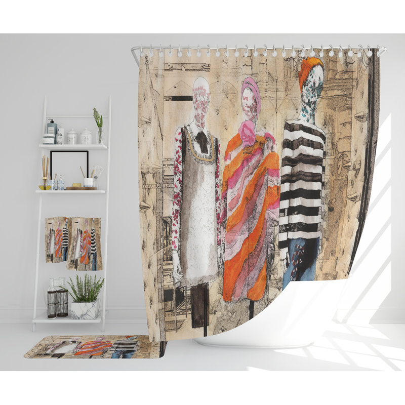 Nayva Polyester Shower Curtain Set