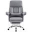 Fauteuil de direction ergonomique en similicuir avec repose-pieds et accoudoirs à double épaisseur-1945318120
