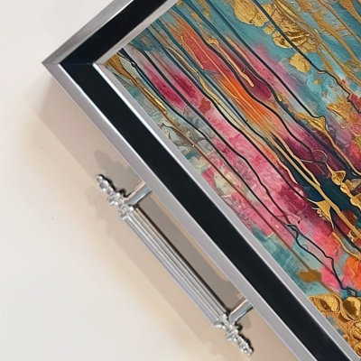 Élégant plateau en verre de 19,7 po x 11,4 po x 1,4 po | Fabrication 100% verre durable | Facile à nettoyer avec un chiffon humide | Idéal pour le service, la présentation décorative et l'organisation | Ajout élégant à la décoration intérieure