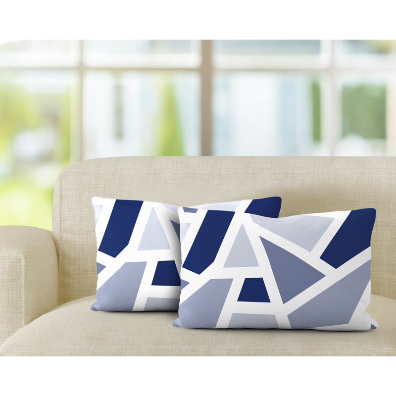 Coussin carré intérieur / extérieur Marion, Bleu marine
