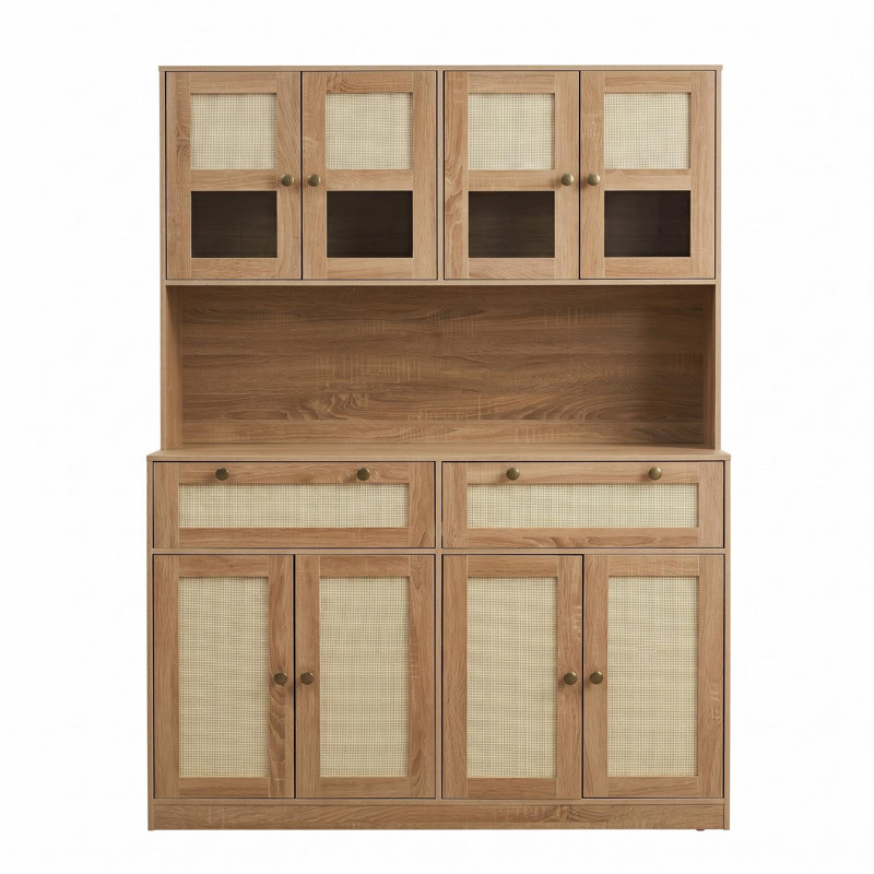 Grande armoire de cuisine avec station de charge, grande armoire de rangement avec tiroirs, prise de courant et comptoir pour la cuisine