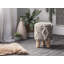 Cate 33cm Wide Round Ikat Standard Ottoman