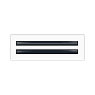 Buildmart - Diffuseur linéaire à 3 fentes de 12 po - Triple fente - Évent décoratif blanc - Évent moderne / Taille: H 2 po x l 5 po x L 12 po