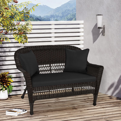 Armbruster 52'' Wide Straight Wicker Loveseat with Cushions