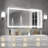 60 in. W x 30 in. H Rectangular Aluminum Frameless Bathroom Vanity Mirror with Flowing Light, Dimmable, Anti-fog