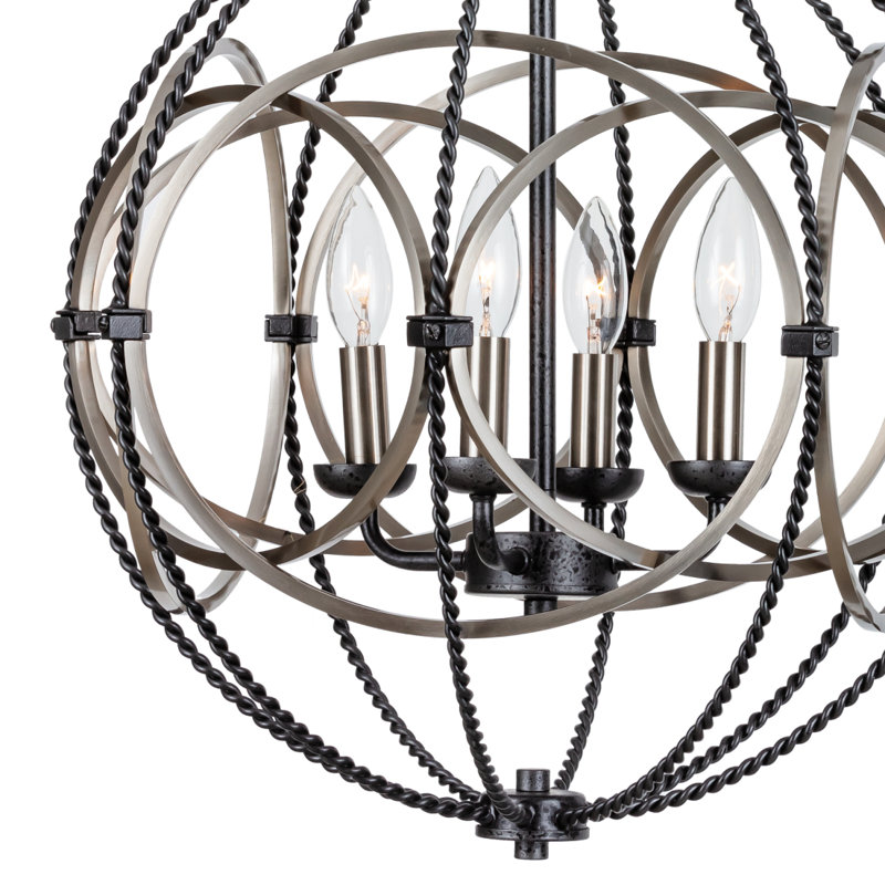 Lustre en forme de globe 4 lumières Stirling