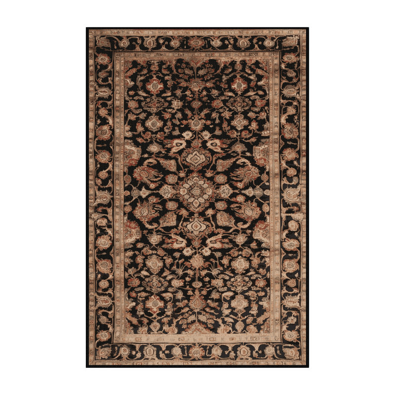 Tapis brun lavable à la machine, Rectangle 4pi x 6 pi