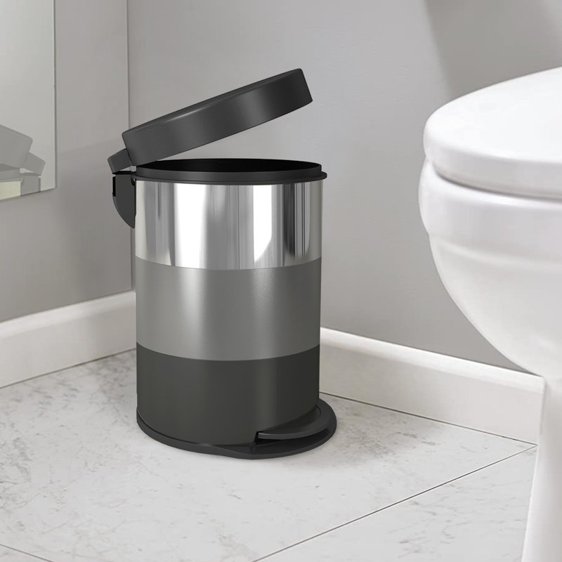 Poubelle à pédale en acier inoxydable 1,32 gallons