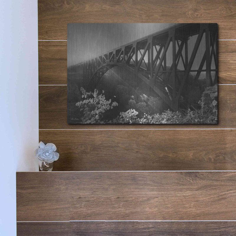 «Sunrise At Letchworth Black White» par Lori Deiter, H 12 po x l 16 po