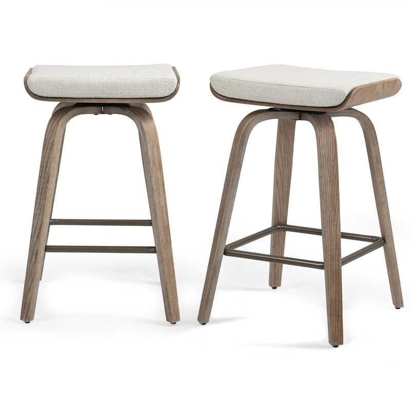 Magdiel Swivel Upholstered Counter Stool, Counter Stool (26.8” Seat Height)