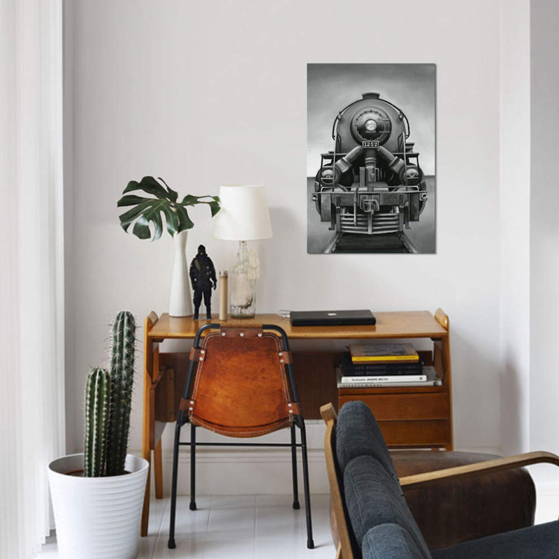 Vintage Train by Ethan Harper - Wrapped Canvas Print, 101.6 cm H x 66.04 cm W x 1.91 cm D