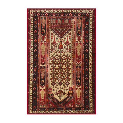 Tapis rouge à motif sud-ouest