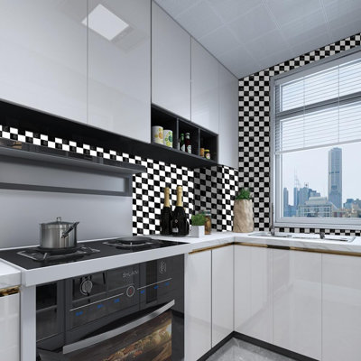 10 Sheets Peel And Stick Tile Waterproof Backsplash For Kitchen Mexican Mosaic Style Tile Stickers Self-Adhesive Floor Tile PVC Wall Tile DIY Tile Decals