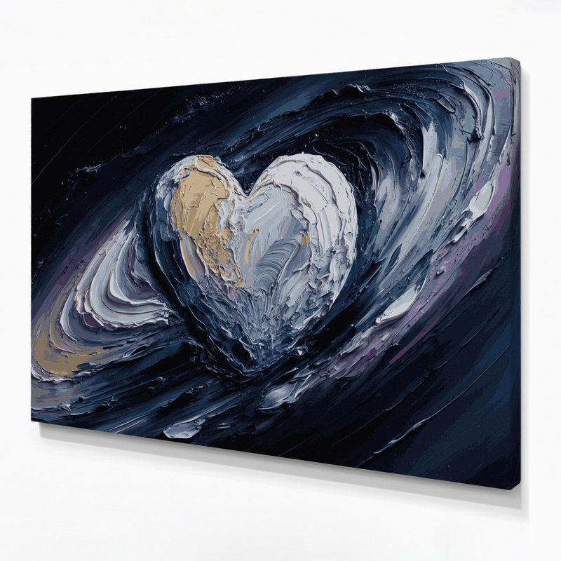 Art sur toile gris "Space Pluto", H 20 po x l 24 po