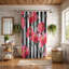 Pivoine et rayures - Rideau de douche standard 1 pièce-279141026