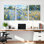 Bleu champ de bleuet, ensemble de 3 reproductions d'art sur toile tendue sur toile tendue pour salon
