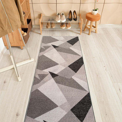 Tapis gris Haziel Runner
