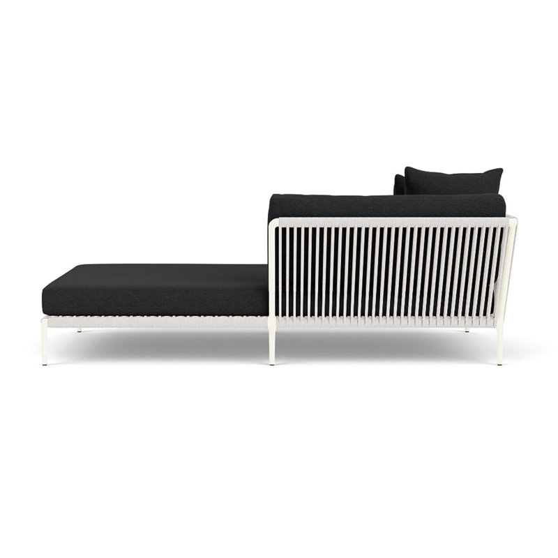 Otti Right Arm Sectional Chaise, Noir, Bone